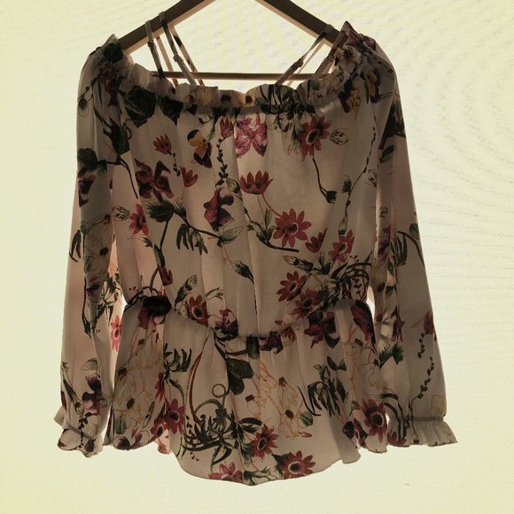 DEX - Off-the-shoulder Floral Tunic - Picture 1 of 3